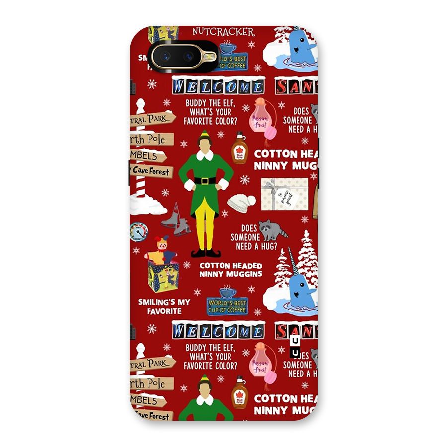 Christmas Cute Doodles Back Case for Oppo K1