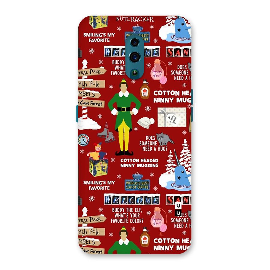 Christmas Cute Doodles Back Case for Oppo Reno