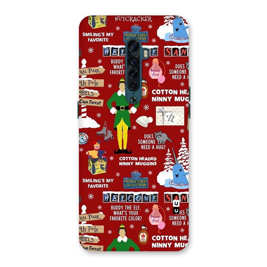 Christmas Cute Doodles Back Case for Oppo Reno2