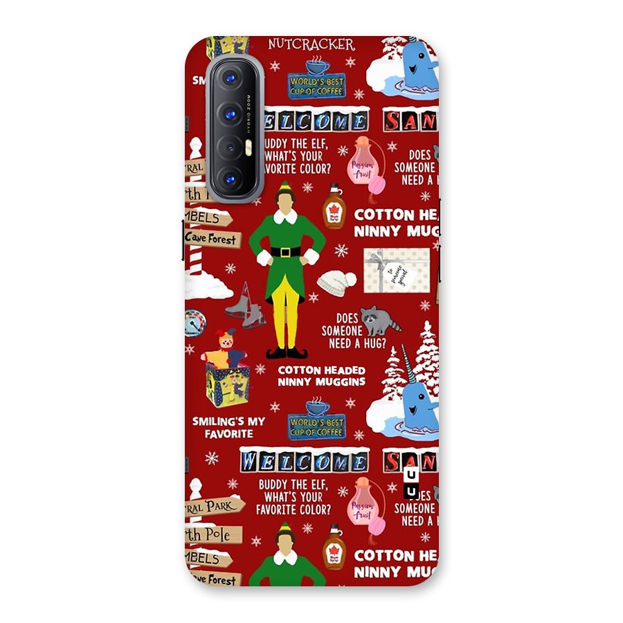 Christmas Cute Doodles Back Case for Oppo Reno3 Pro