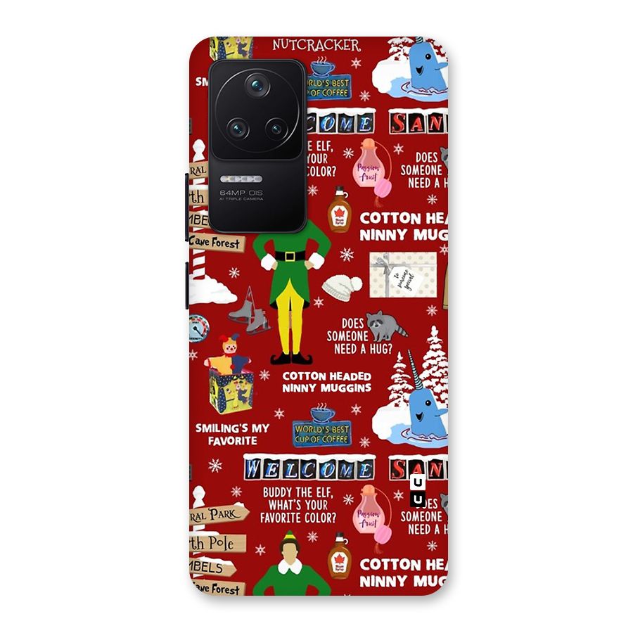 Christmas Cute Doodles Back Case for Poco F4 5G