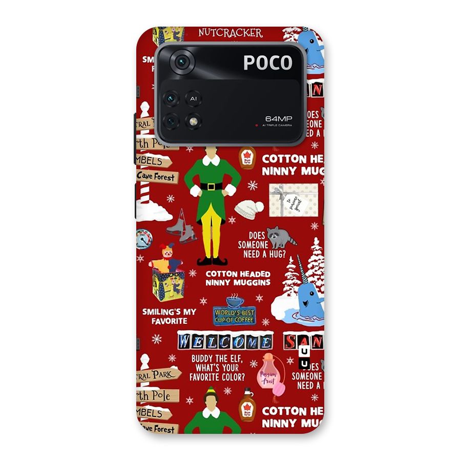 Christmas Cute Doodles Back Case for Poco M4 Pro 4G