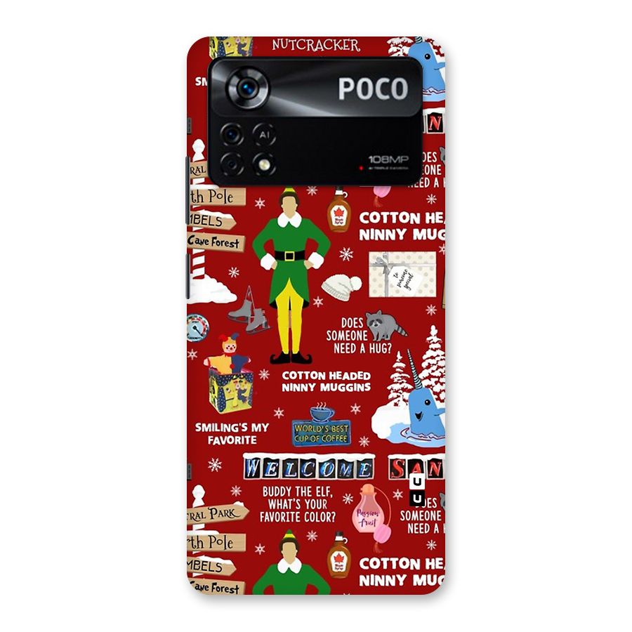 Christmas Cute Doodles Back Case for Poco X4 Pro 5G
