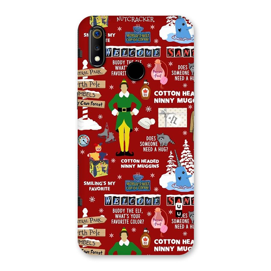 Christmas Cute Doodles Back Case for Realme 3