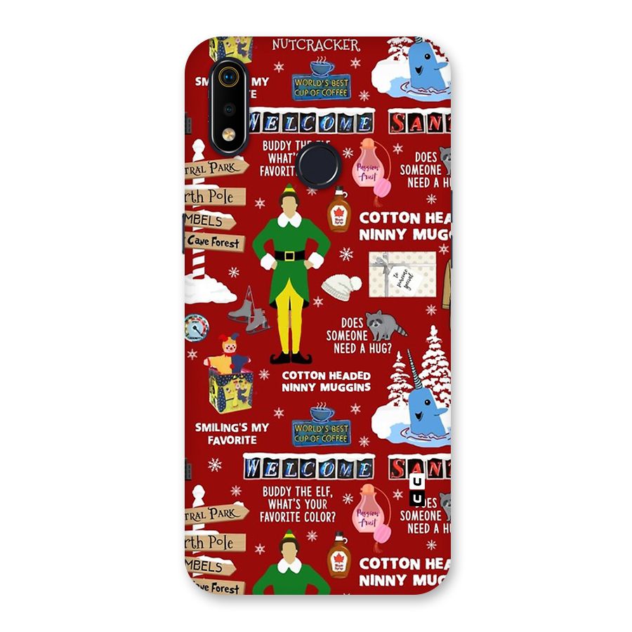 Christmas Cute Doodles Back Case for Realme 3i