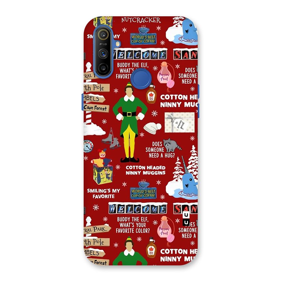 Christmas Cute Doodles Back Case for Realme Narzo 10A