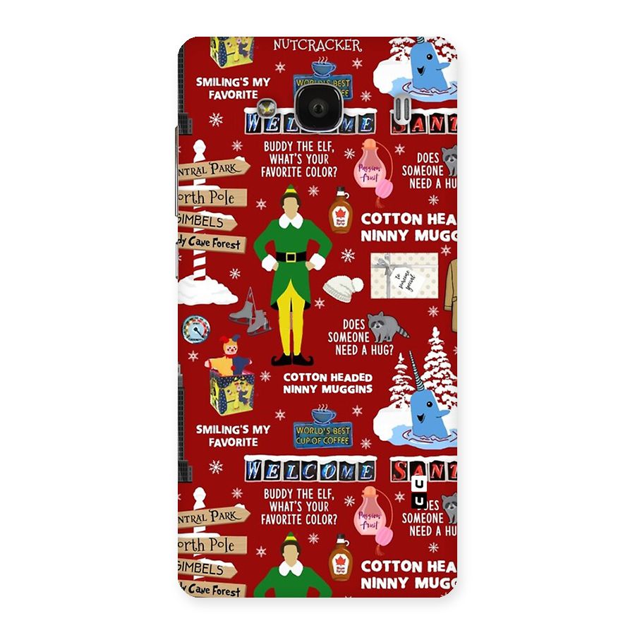 Christmas Cute Doodles Back Case for Redmi 2s