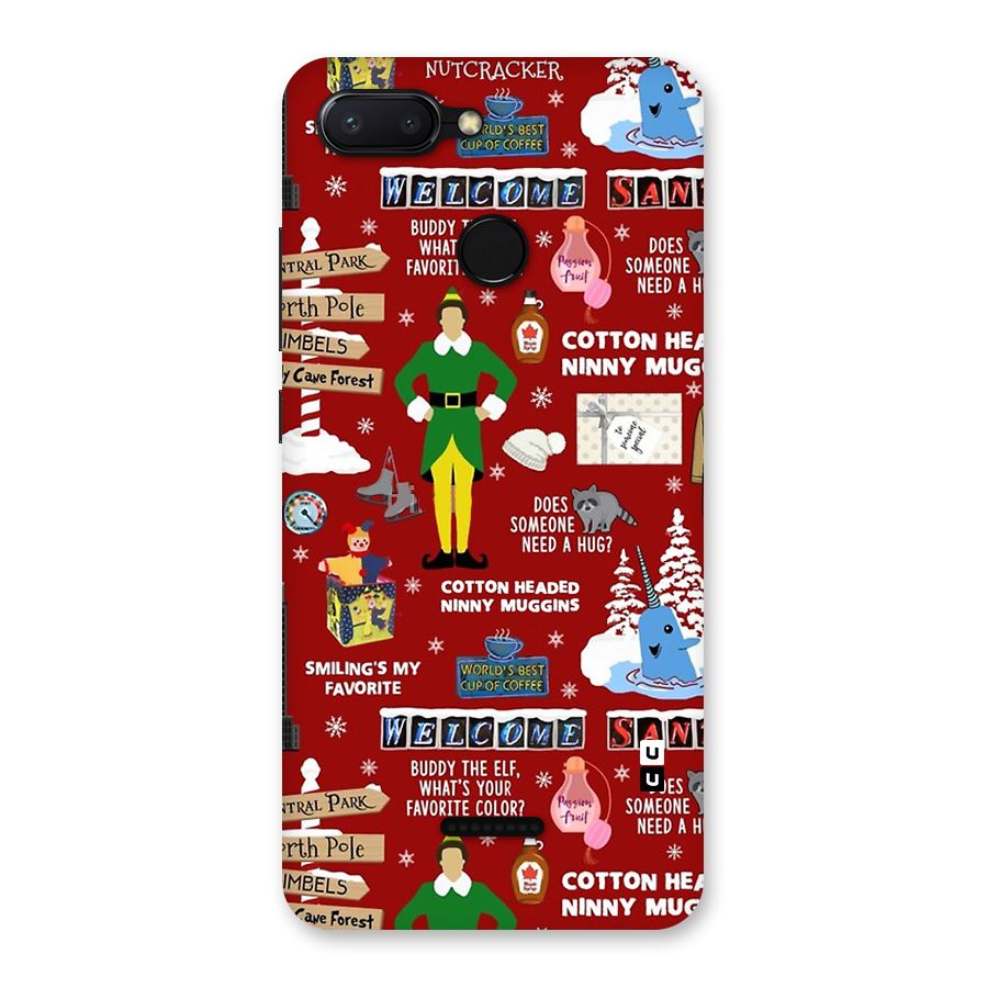 Christmas Cute Doodles Back Case for Redmi 6