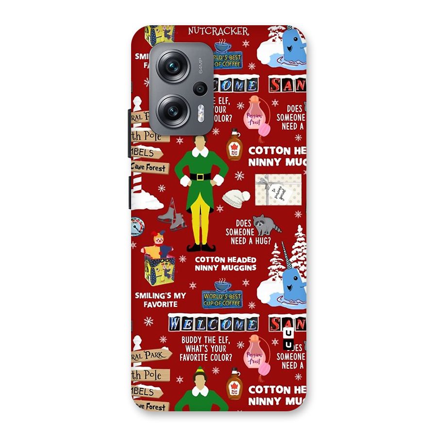 Christmas Cute Doodles Back Case for Redmi K50i