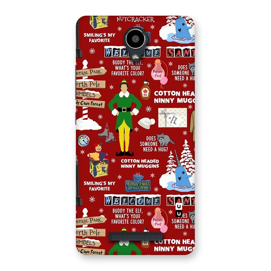 Christmas Cute Doodles Back Case for Redmi Note 2