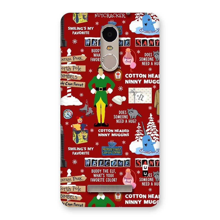 Christmas Cute Doodles Back Case for Redmi Note 3