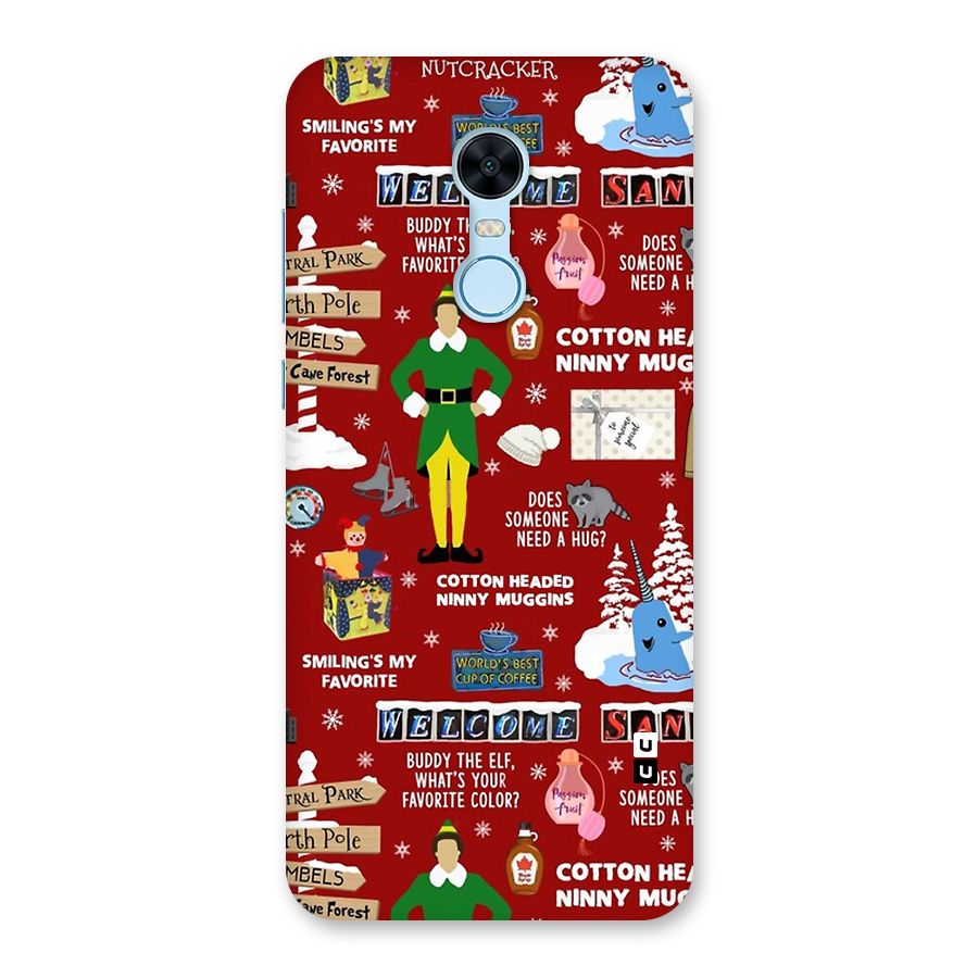 Christmas Cute Doodles Back Case for Redmi Note 5