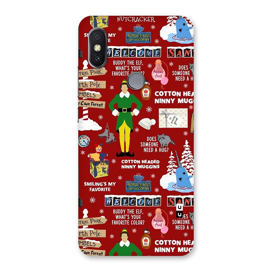 Christmas Cute Doodles Back Case for Redmi Y2