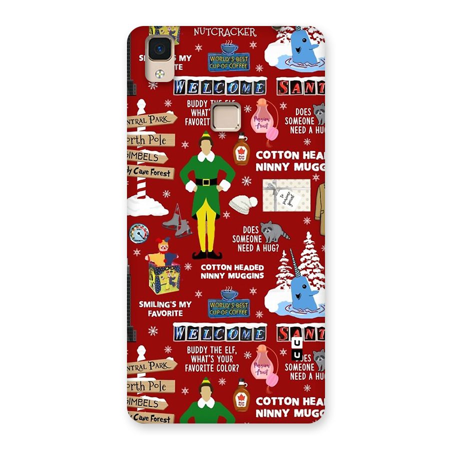 Christmas Cute Doodles Back Case for V3 Max