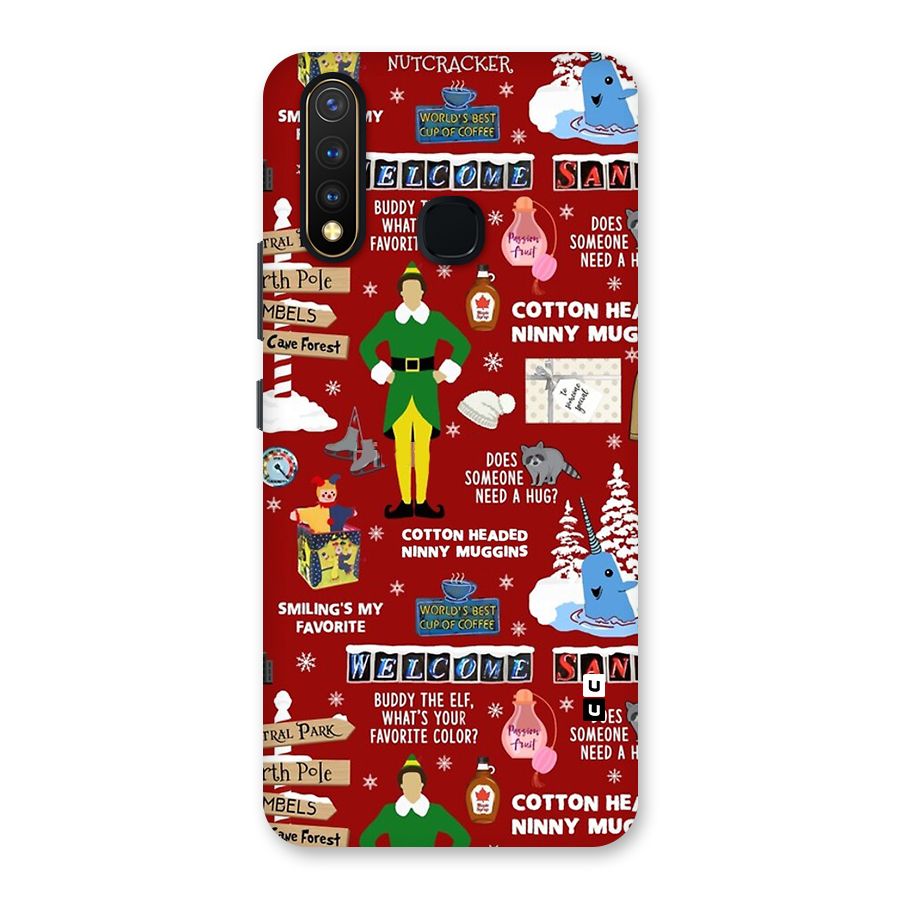 Christmas Cute Doodles Back Case for Vivo U20