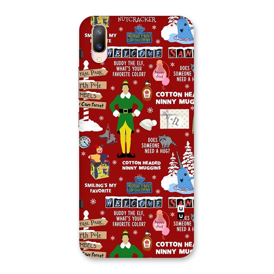 Christmas Cute Doodles Back Case for Vivo V11 Pro