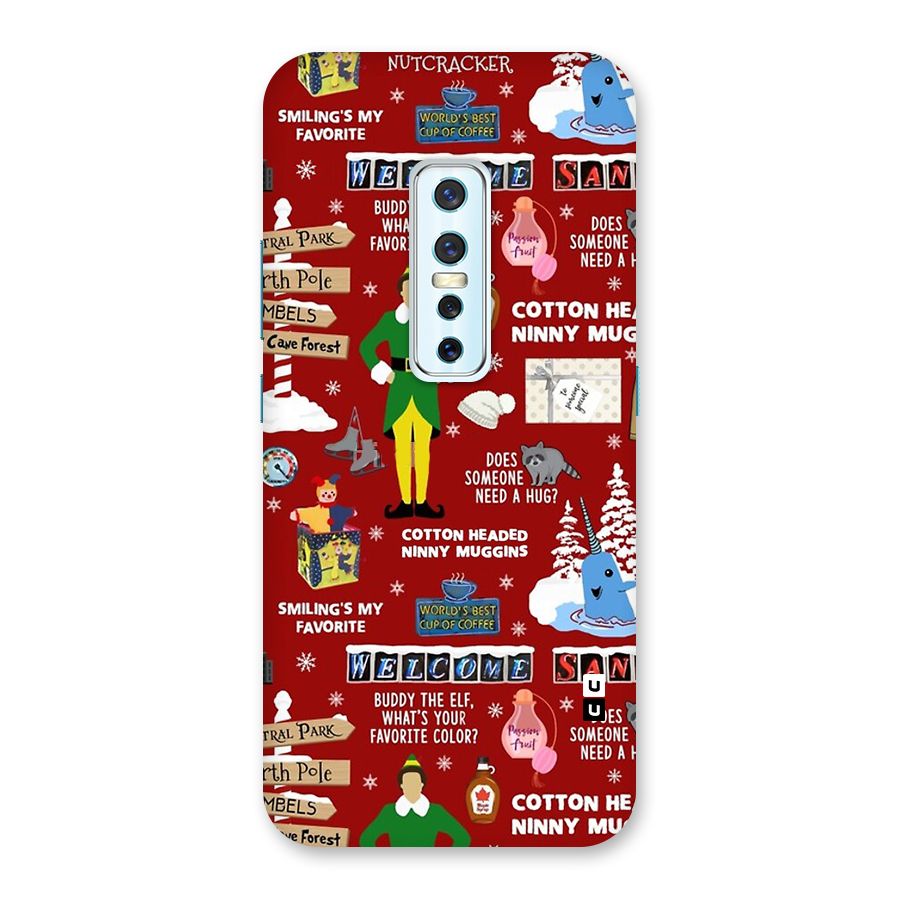 Christmas Cute Doodles Back Case for Vivo V17 Pro