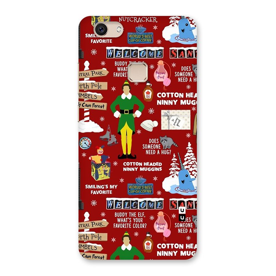 Christmas Cute Doodles Back Case for Vivo V7