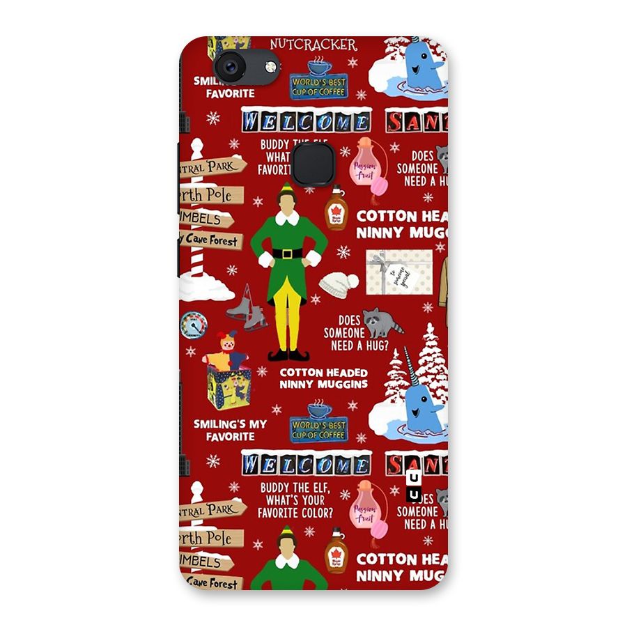 Christmas Cute Doodles Back Case for Vivo V7 Plus
