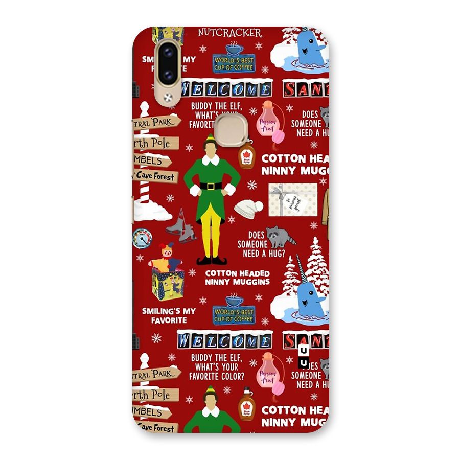 Christmas Cute Doodles Back Case for Vivo V9 Youth