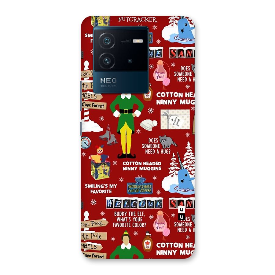 Christmas Cute Doodles Back Case for Vivo iQOO Neo 6 5G