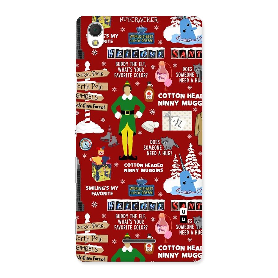 Christmas Cute Doodles Back Case for Xperia T3