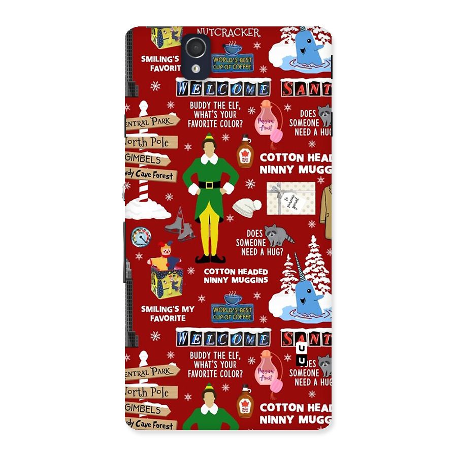Christmas Cute Doodles Back Case for Xperia Z
