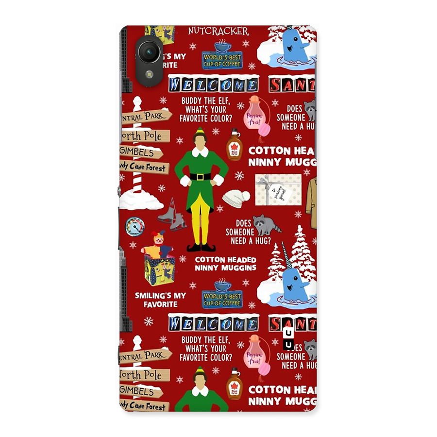 Christmas Cute Doodles Back Case for Xperia Z1