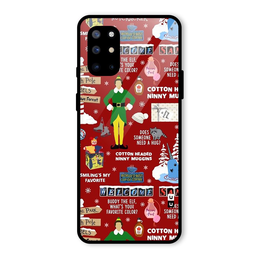 Christmas Cute Doodles Glass Back Case for OnePlus 8T
