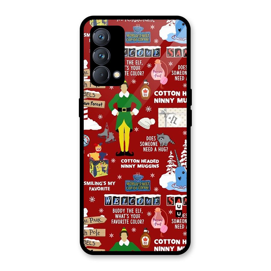 Christmas Cute Doodles Glass Back Case for Realme GT Master Edition
