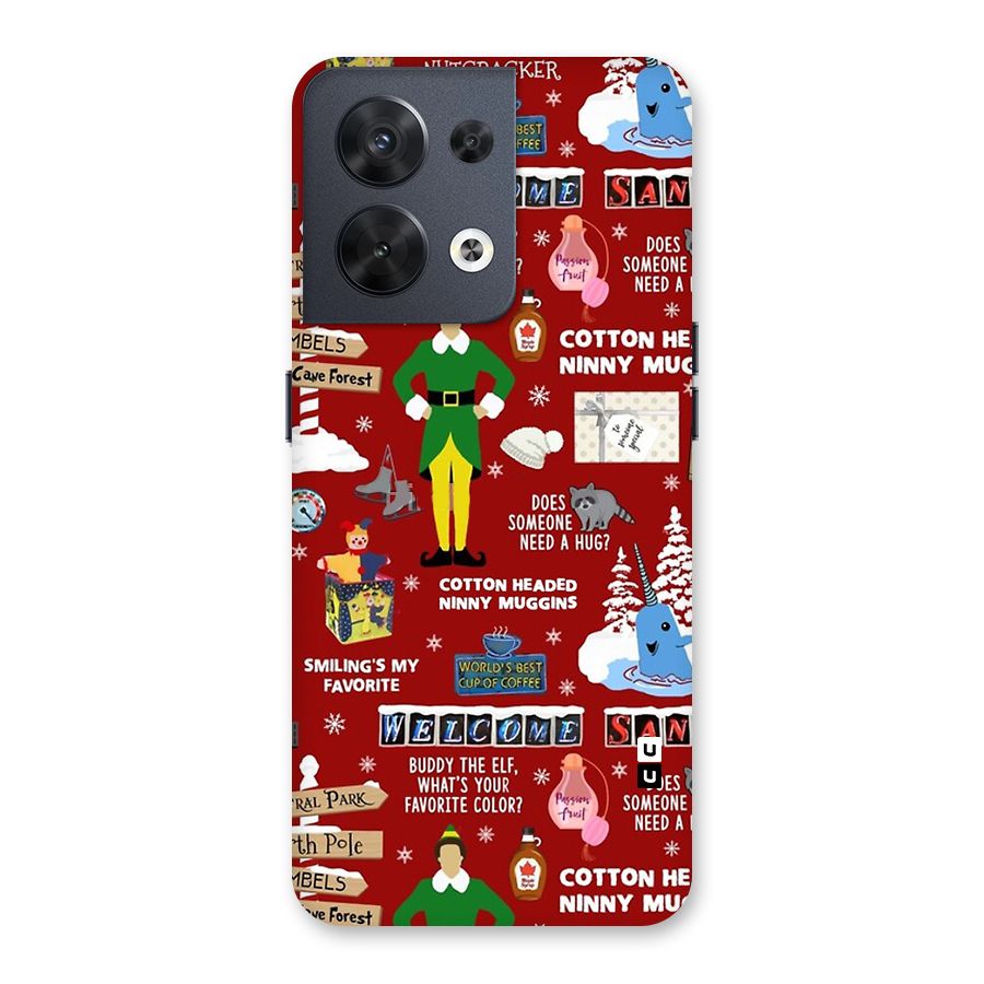 Christmas Doodles Back Case for Oppo Reno8 5G