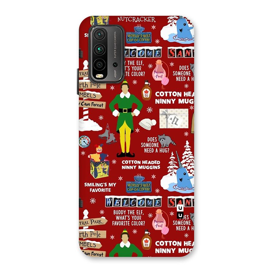 Christmas Doodles Back Case for Redmi 9 Power
