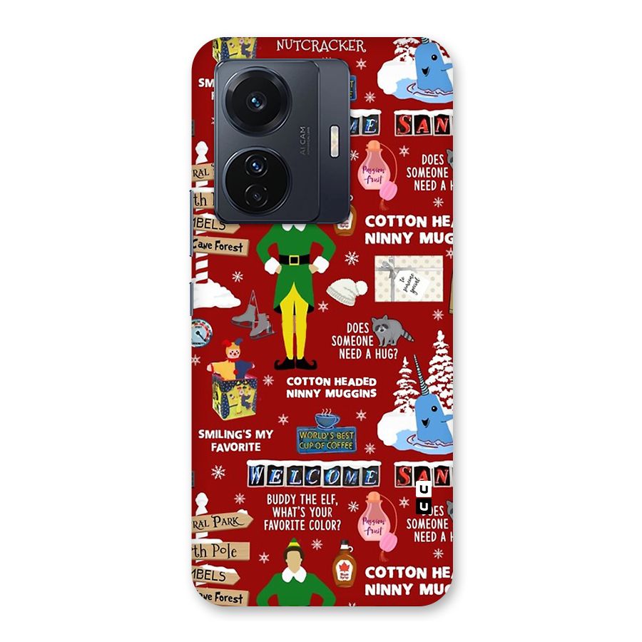 Christmas Doodles Back Case for Vivo T1 Pro