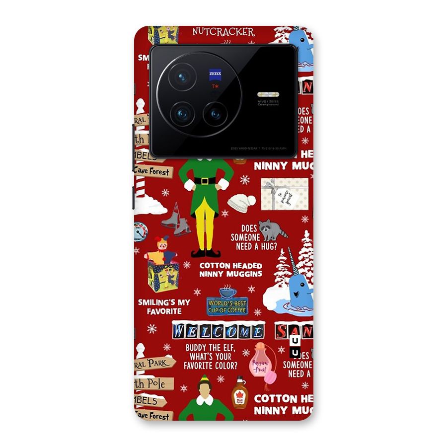 Christmas Doodles Back Case for Vivo X80