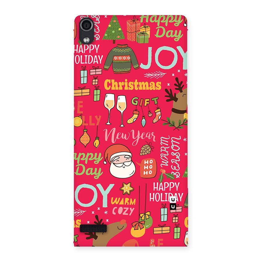 Christmas Joy Happy Day Back Case for Ascend P6