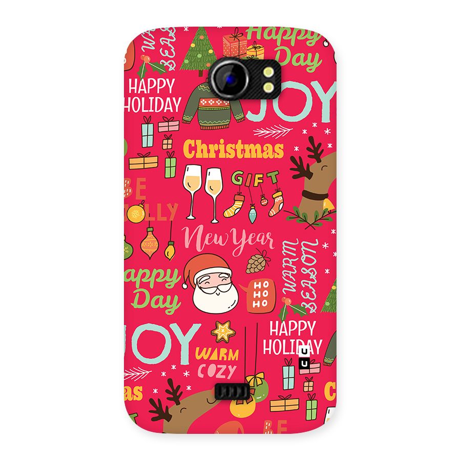 Christmas Joy Happy Day Back Case for Canvas 2 A110