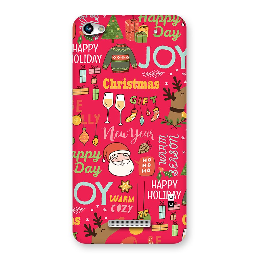 Christmas Joy Happy Day Back Case for Canvas Hue 2 A316