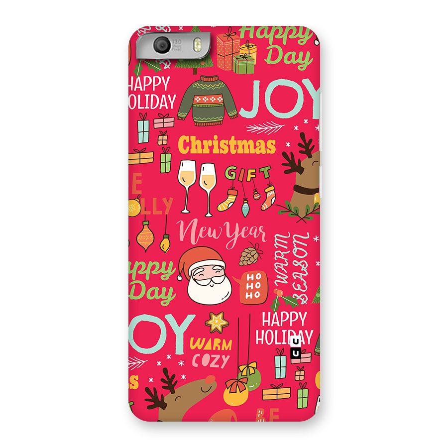 Christmas Joy Happy Day Back Case for Canvas Knight 2