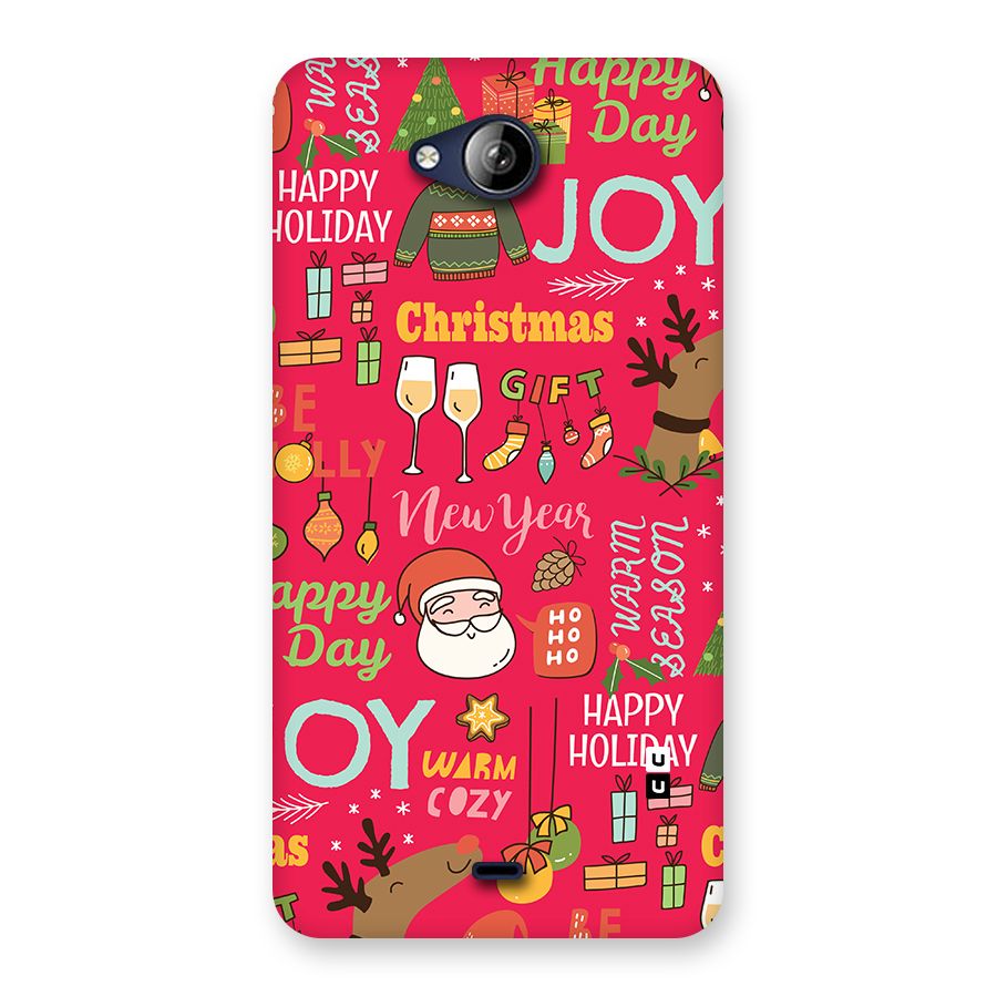 Christmas Joy Happy Day Back Case for Canvas Play Q355