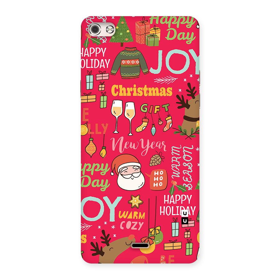 Christmas Joy Happy Day Back Case for Canvas Silver 5