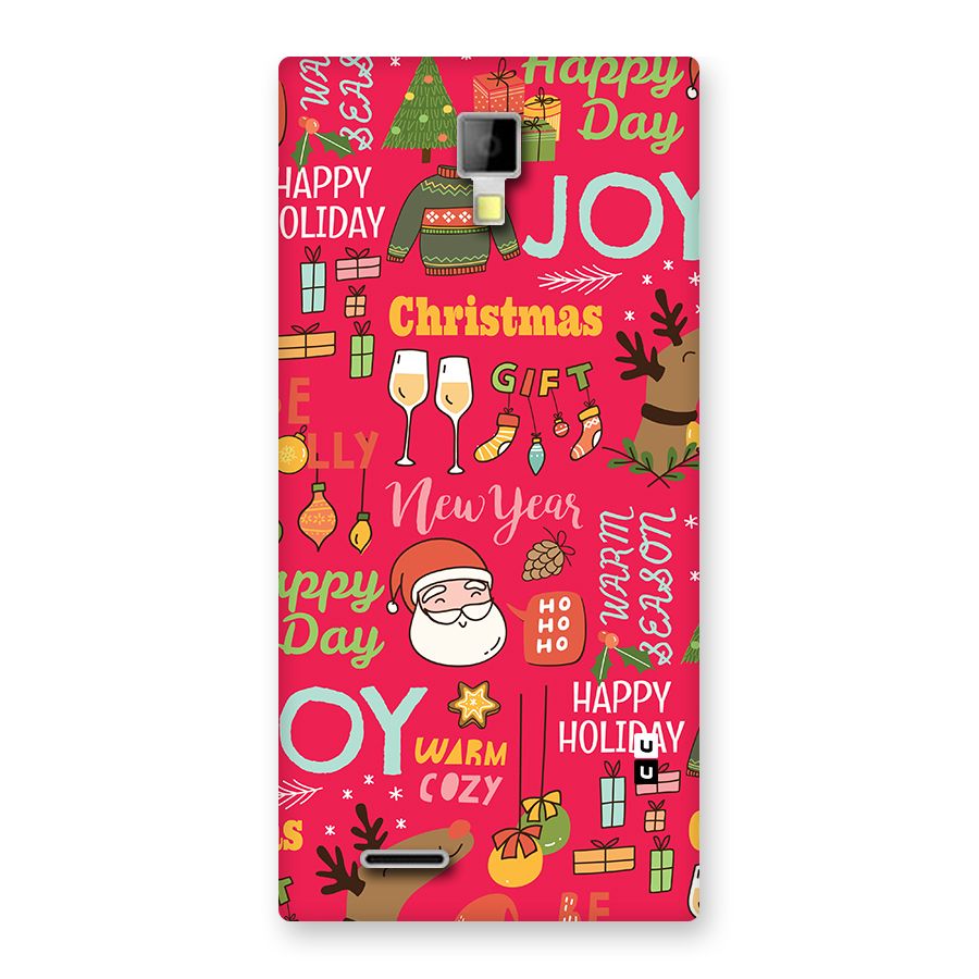 Christmas Joy Happy Day Back Case for Canvas Xpress A99