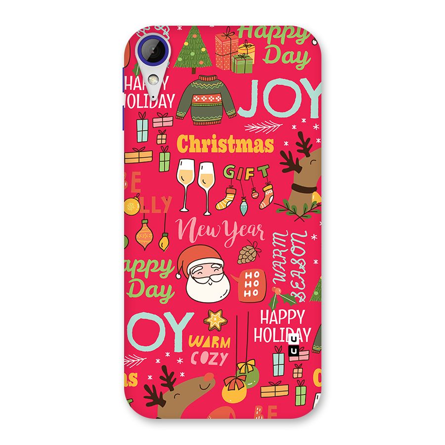 Christmas Joy Happy Day Back Case for Desire 830
