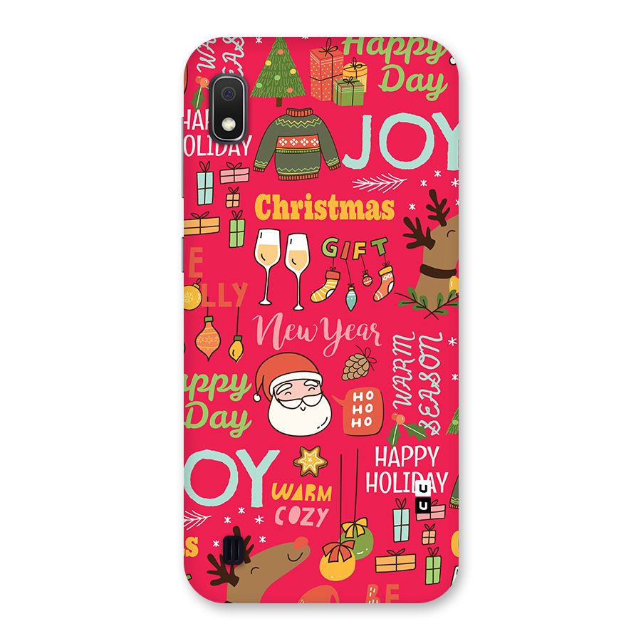 Christmas Joy Happy Day Back Case for Galaxy A10