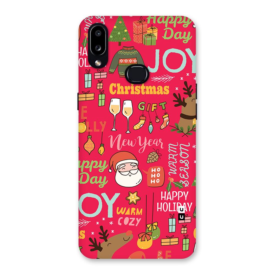 Christmas Joy Happy Day Back Case for Galaxy A10s