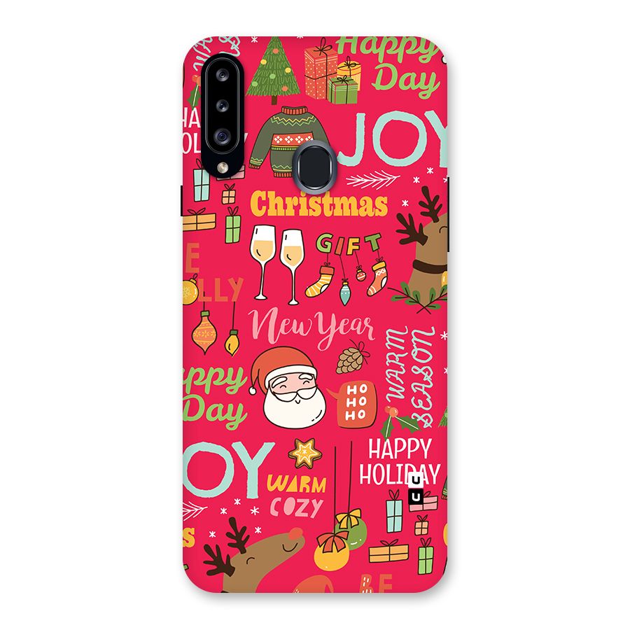 Christmas Joy Happy Day Back Case for Galaxy A20s