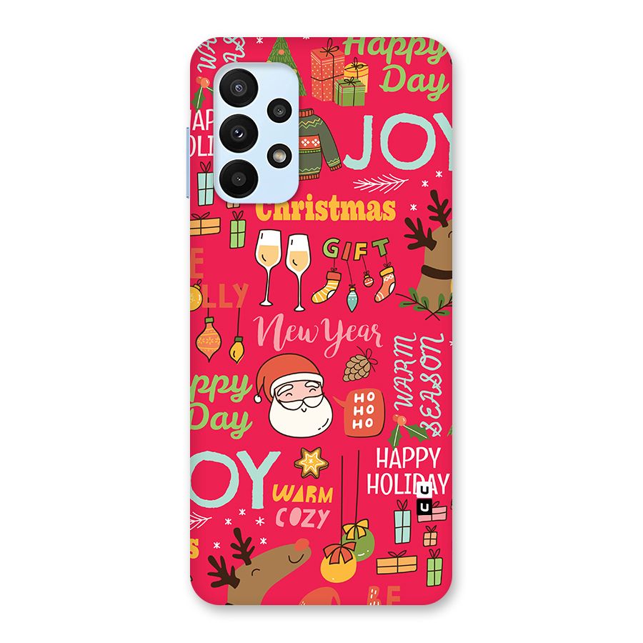 Christmas Joy Happy Day Back Case for Galaxy A23
