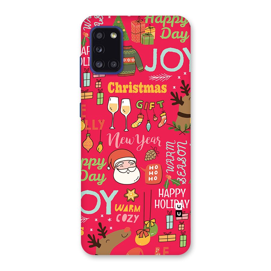 Christmas Joy Happy Day Back Case for Galaxy A31