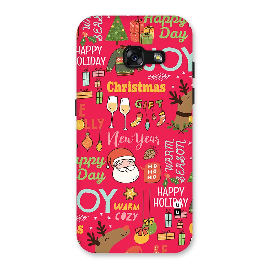 Christmas Joy Happy Day Back Case for Galaxy A3 (2017)