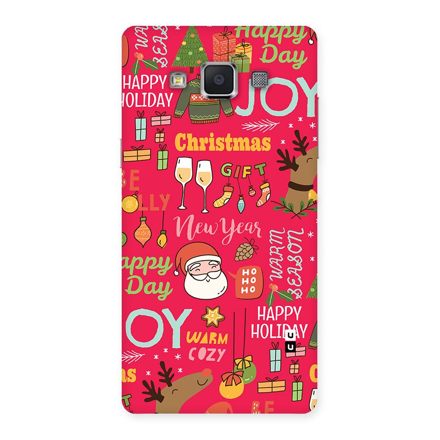 Christmas Joy Happy Day Back Case for Galaxy A5
