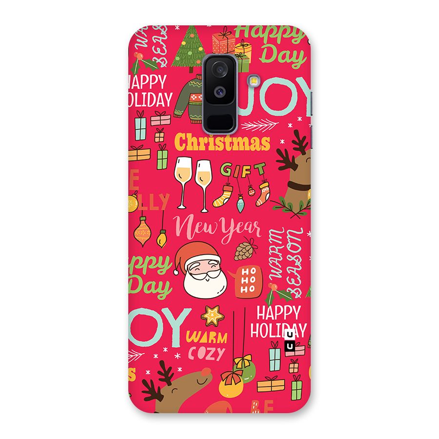 Christmas Joy Happy Day Back Case for Galaxy A6 Plus